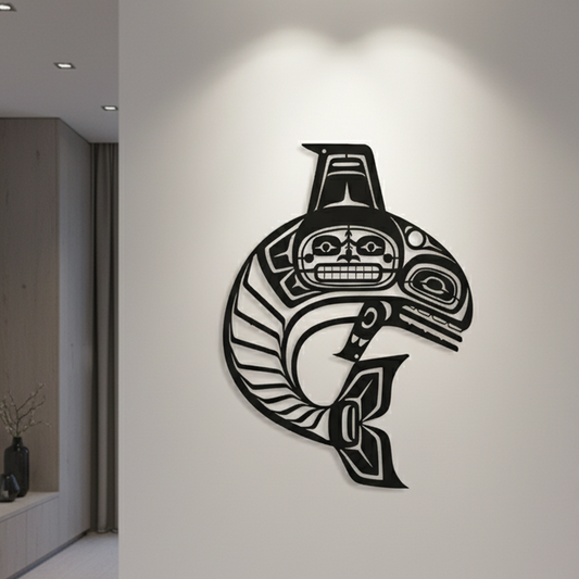Keet killerwhale metal wall art