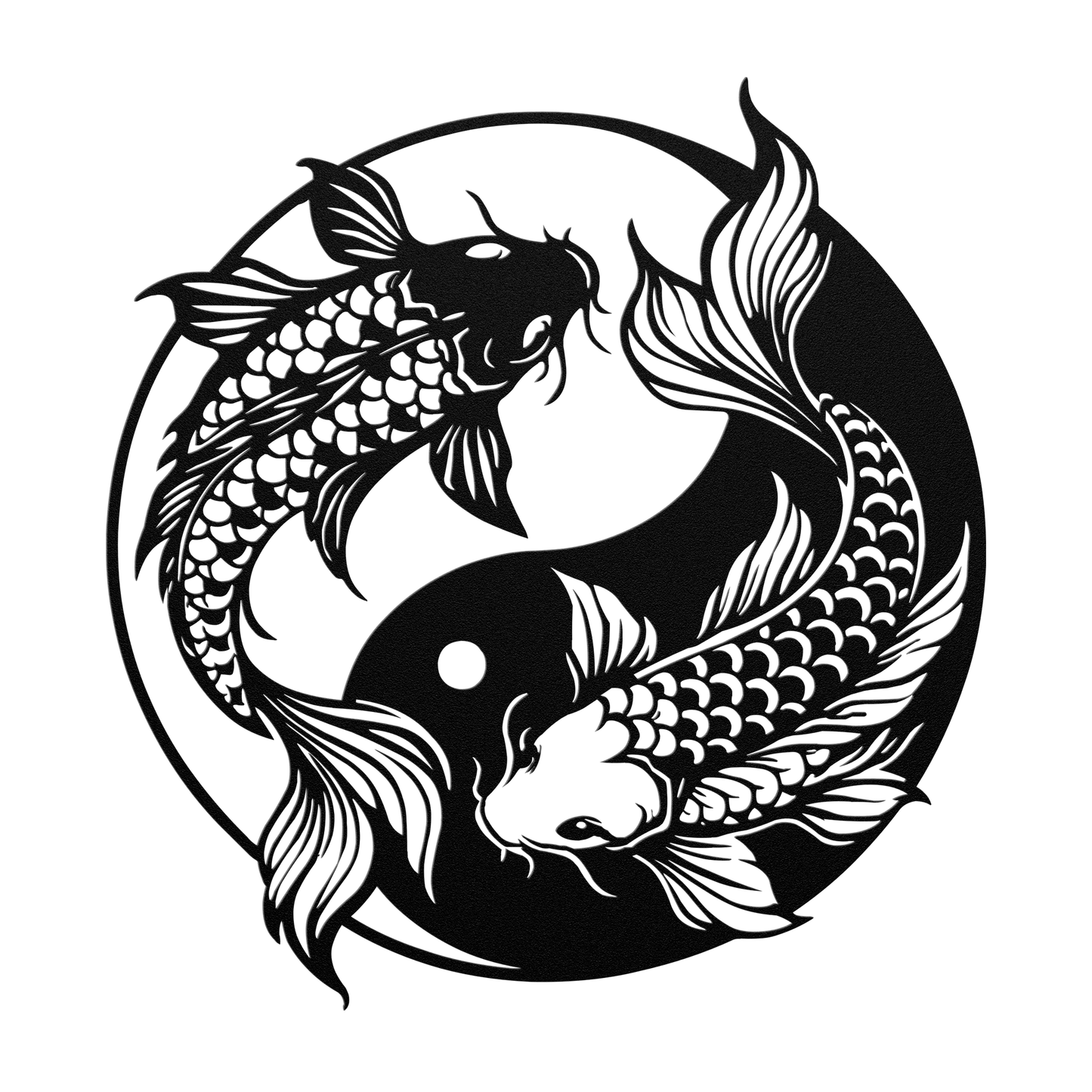 zen koi metal wall decor