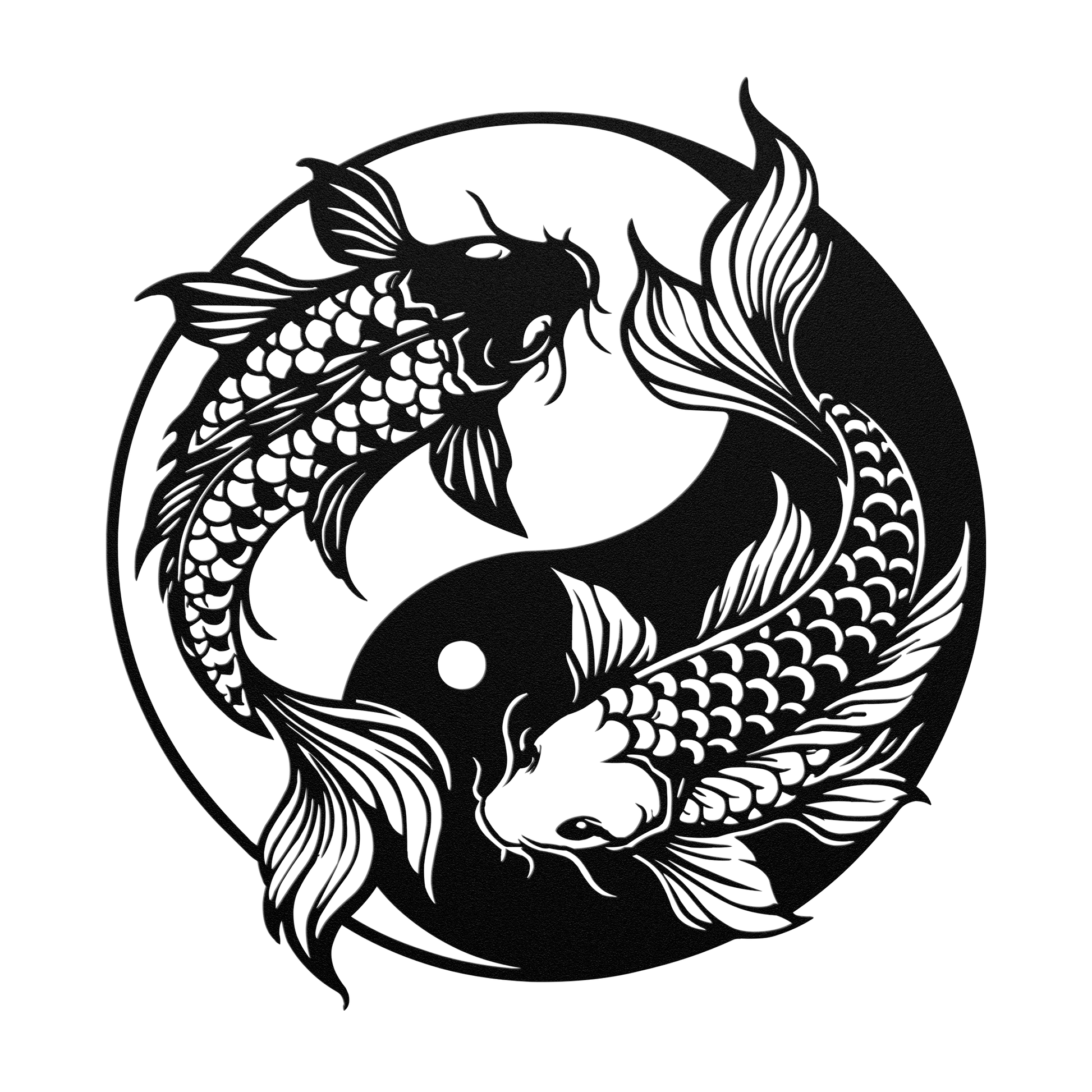 zen koi metal wall decor