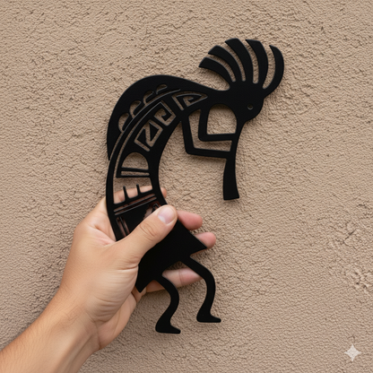 Kokopelli Metal Wall Art Sign – Rustic Southwest Deco