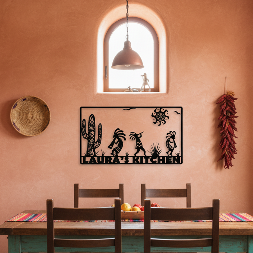 Native American metal wall art