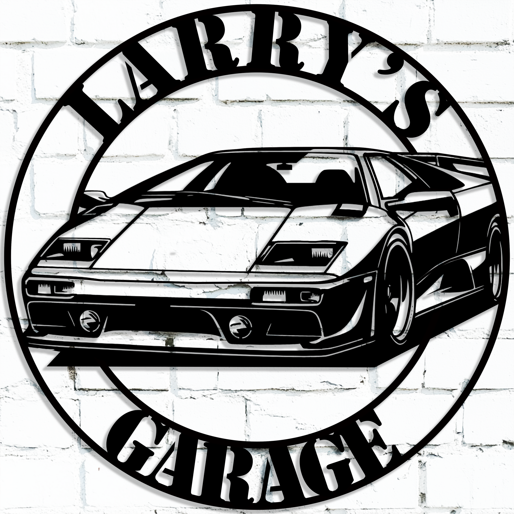 Lamborghini Diablo Metal Art