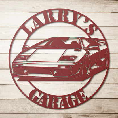 Lamborghini Metal Sign
