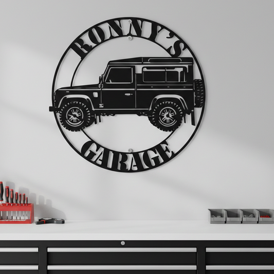 Land Rover Defender 90 metal sign steel garage wall decor