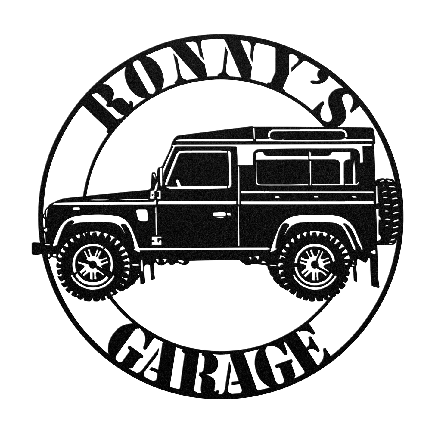 Off road 4x4 vehicle metal wall art powder coated steel