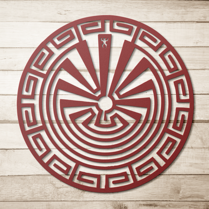 Custom indigenous maze artwork