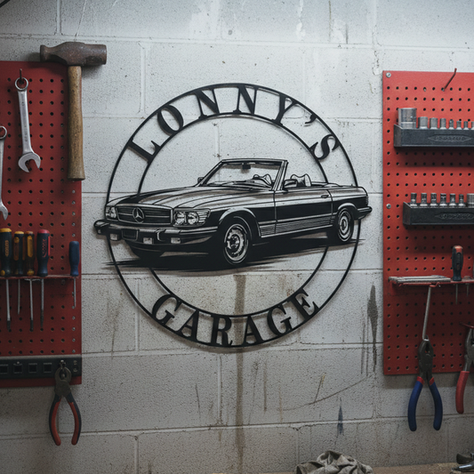 Mercedes Garage Metal Sign Wall Decor