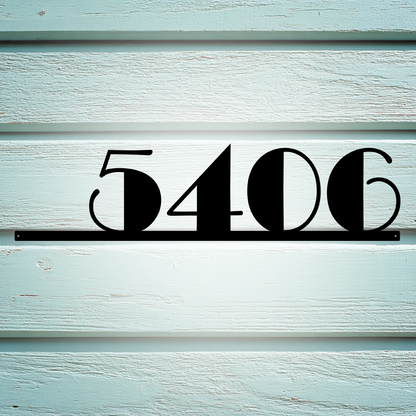 Modern vintage Art Deco address sign