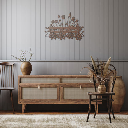 Metal Art Studio Name Sign