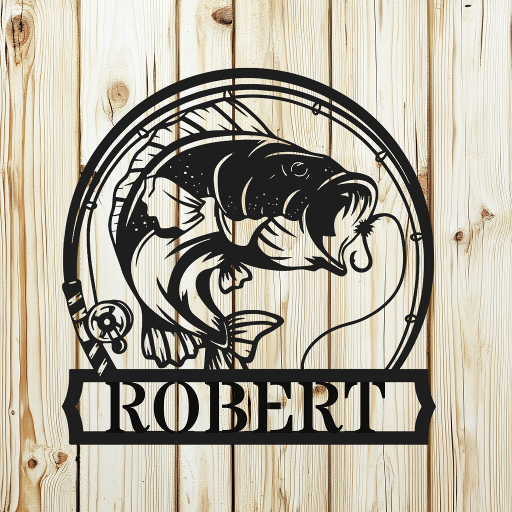 Personalized fishing cabin decor