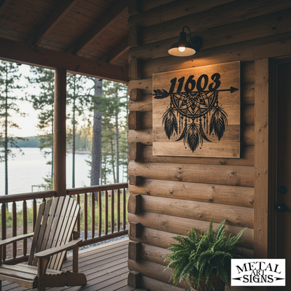 Native American Address Number Metal