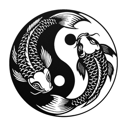 Japandi koi fish sculpture