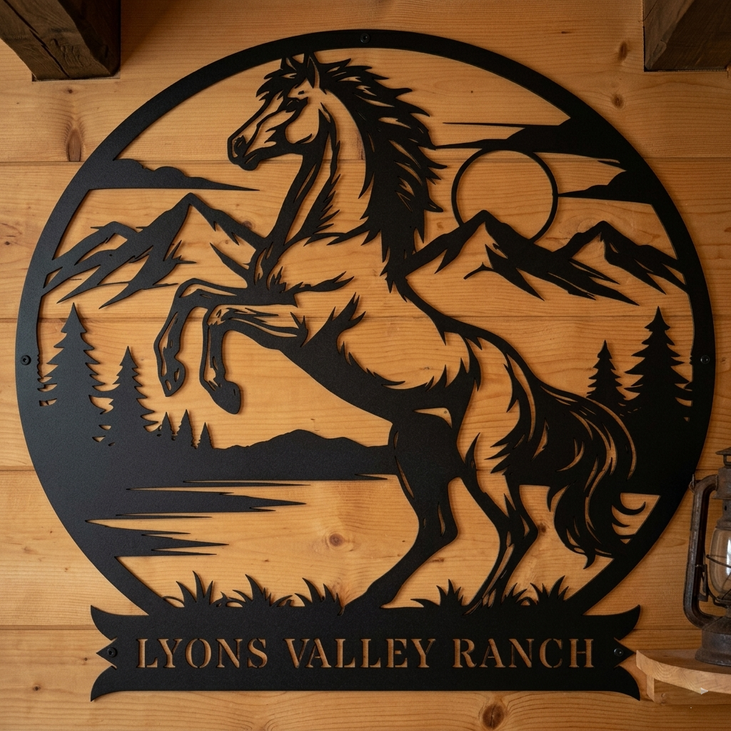 personalized horse farm ranch metal sign for barn decor