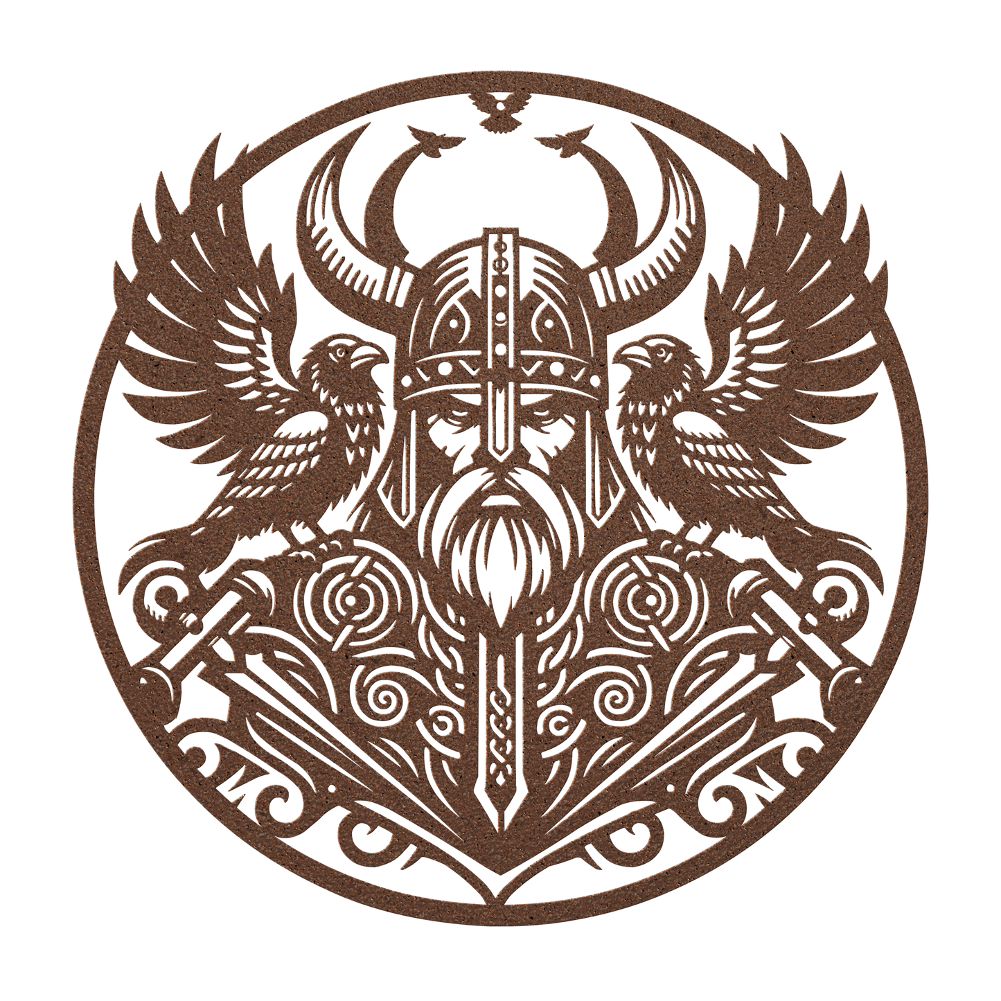 Odin’s raven Nordic metal sign – weatherproof Viking warrior decor
