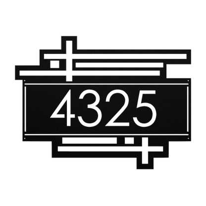 Personalized MCM house number wall art