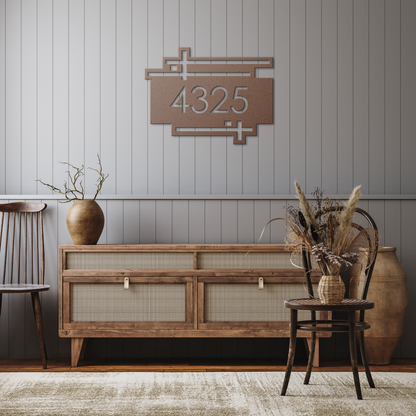 Mid-Century_Modern_Metal_House_Number_Si_Copper_Rustic_Hallway_Mockup.png