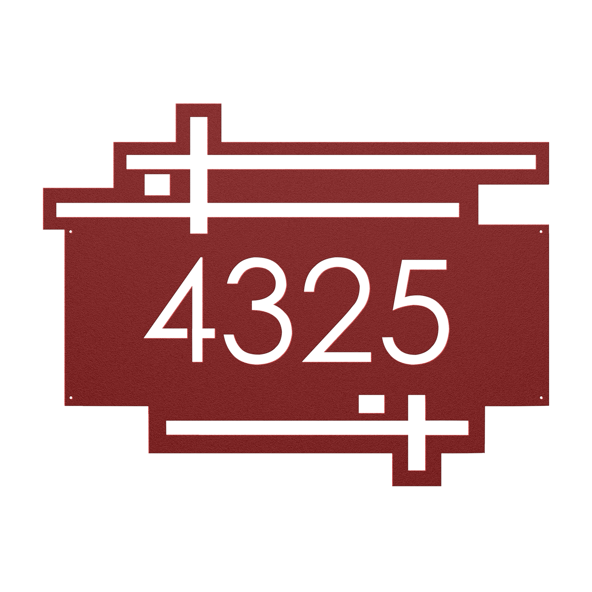 retro house address sign