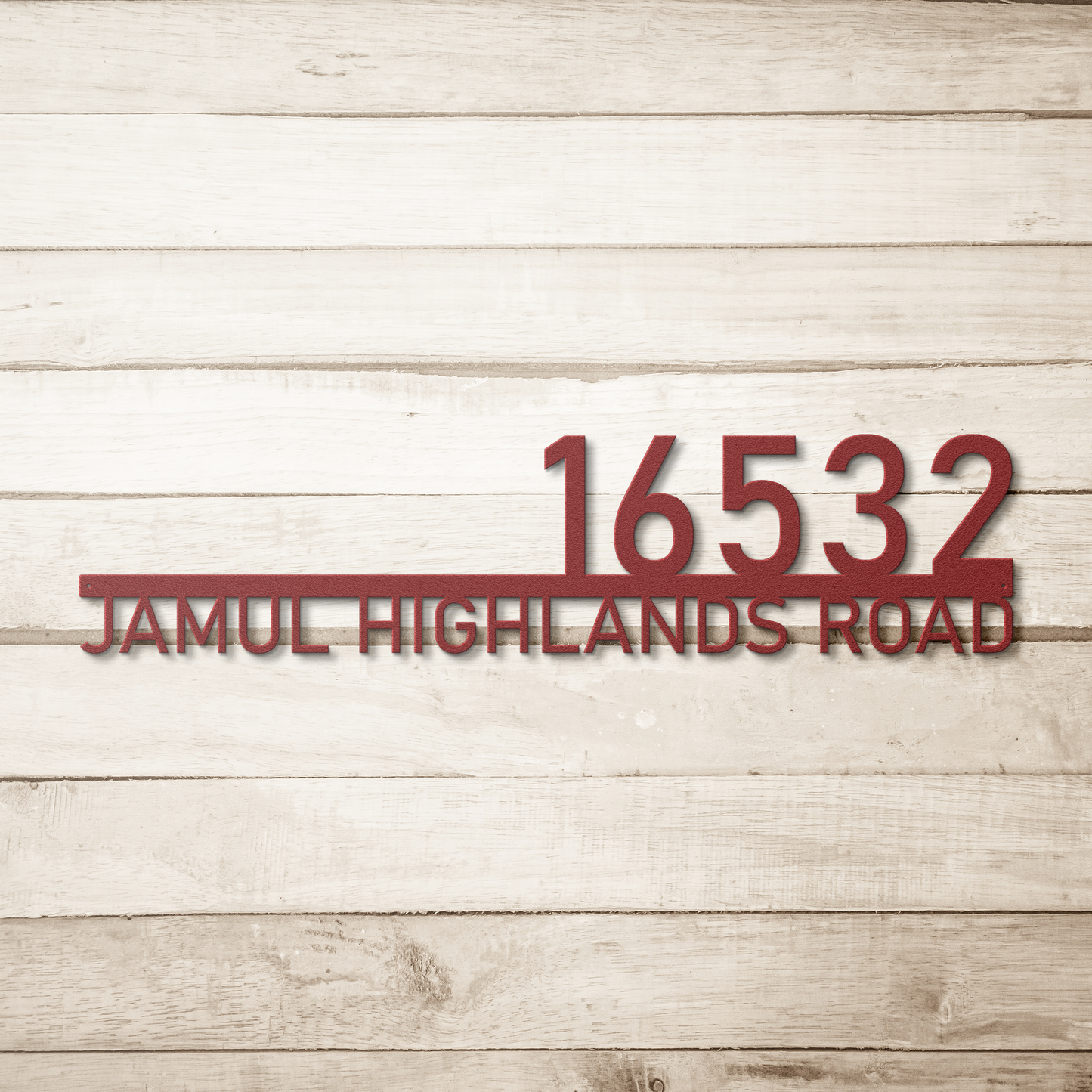 Contemporary outdoor house number plaque