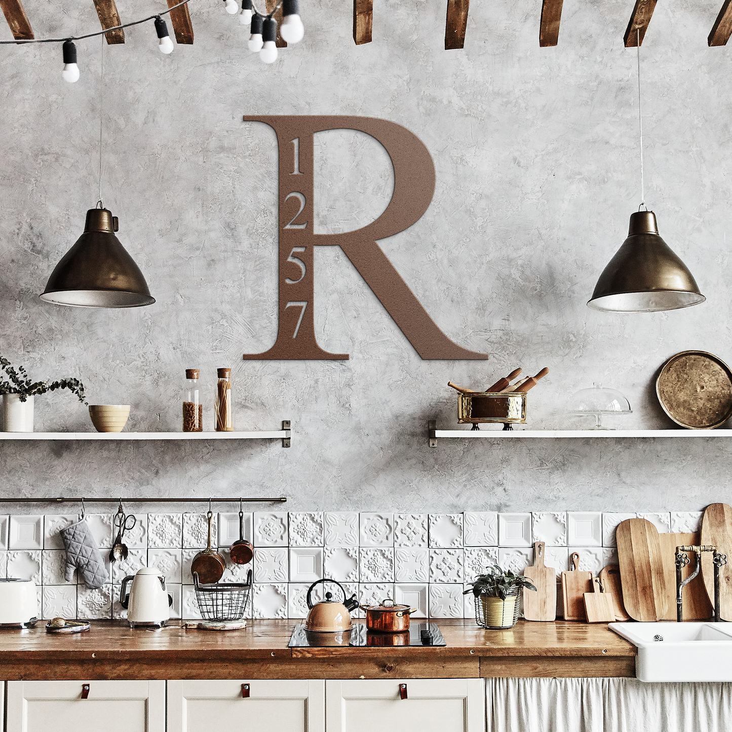 house number wall decor steel