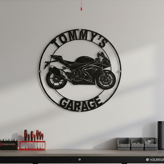 Suzuki GSXR 1000 metal sign sport motorcycle garage wall art steel
