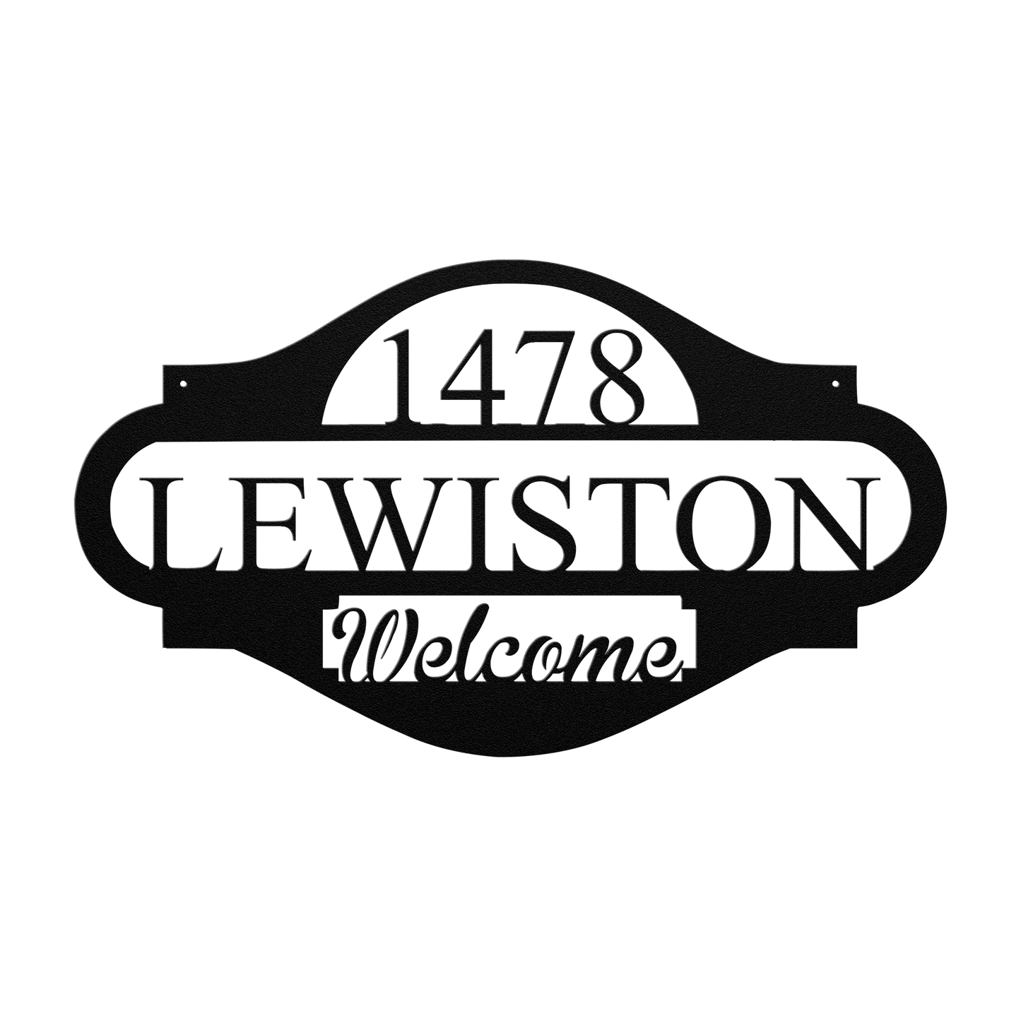 personalized metal address sign