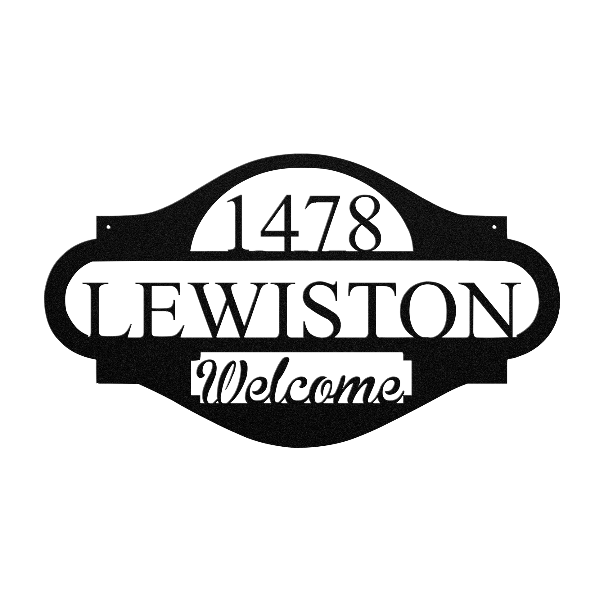 personalized metal address sign