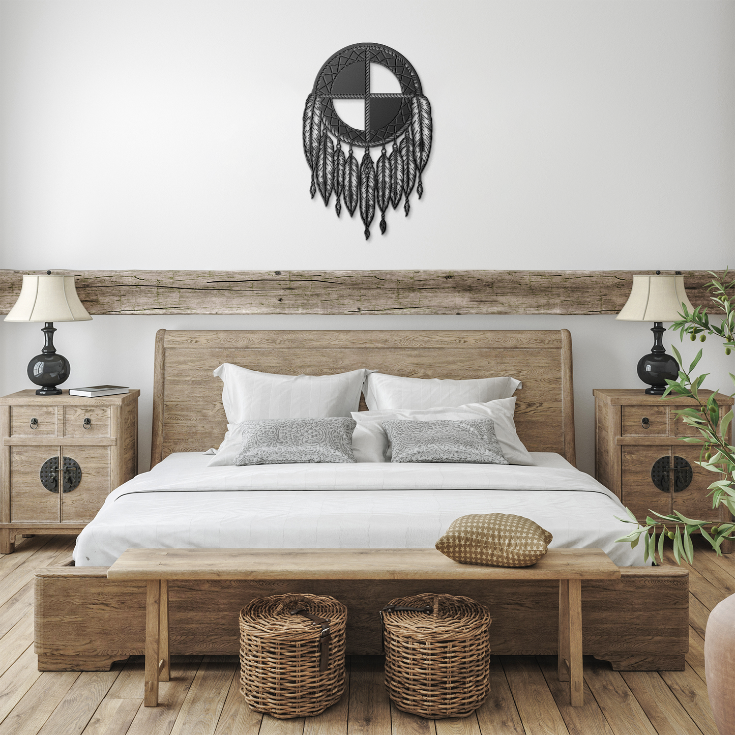 Native_American_Medicine_Wheel_Metal_Sig_Black_Farmhouse_Bedroom_Mockup.png
