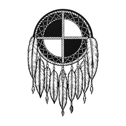 USA made medicine wheel outdoor wall sign