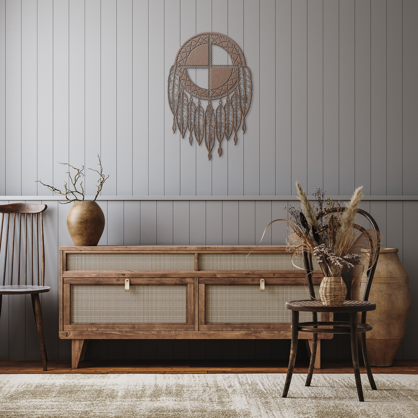 Native_American_Medicine_Wheel_Metal_Sig_Copper_Rustic_Hallway_Mockup.png