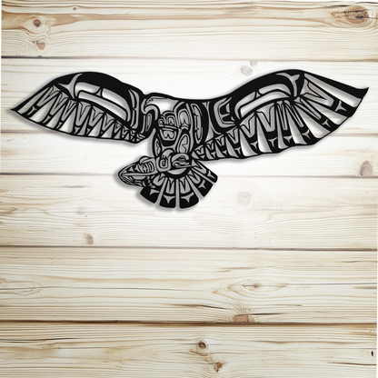 Native American Pacific Northwest eagle salmon decor