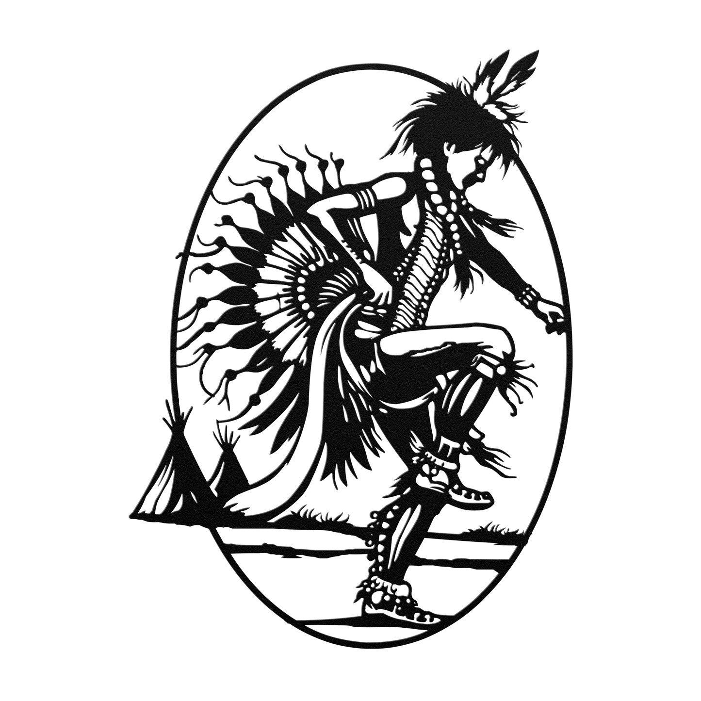 indigenous inspired metal decor