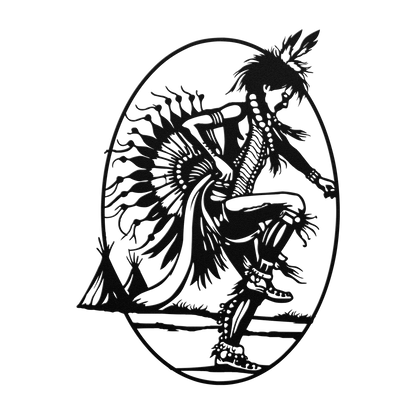 indigenous inspired metal decor