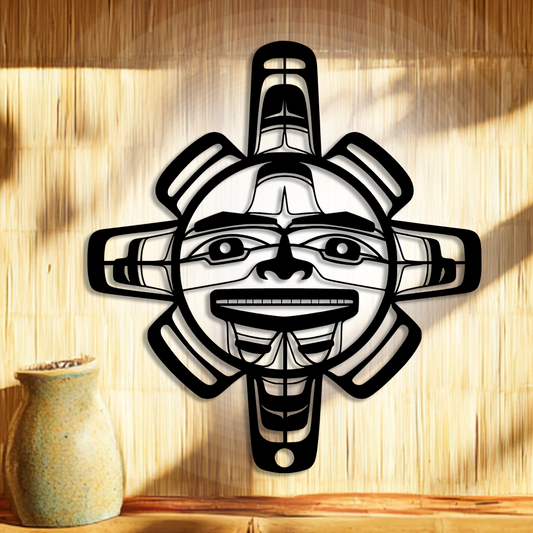 Pacific Northwest sun metal sign