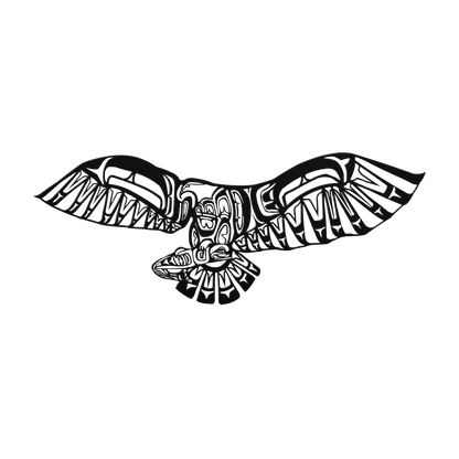 Salmon fishing eagle outdoor metal wall art