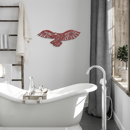 Northwest_Coastal_Eagle_Catching_Salmon__Red_Modern_Bathroom_Mockup.png