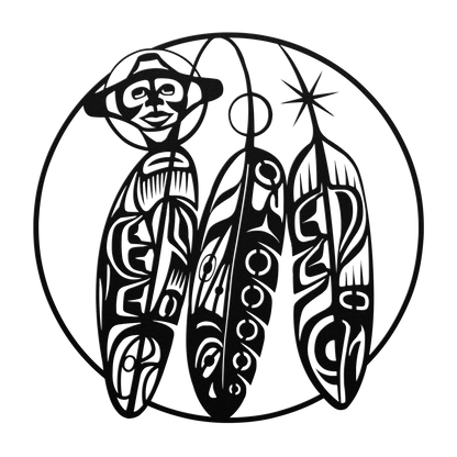 Northwest_Tribal_Feathers_Metal_Sign__C_Black_Transparent_Mockup.png