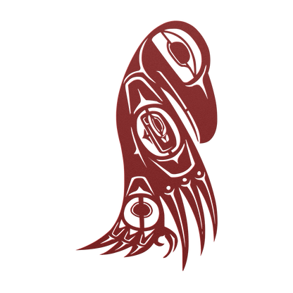 Durable powder-coated tribal raven art