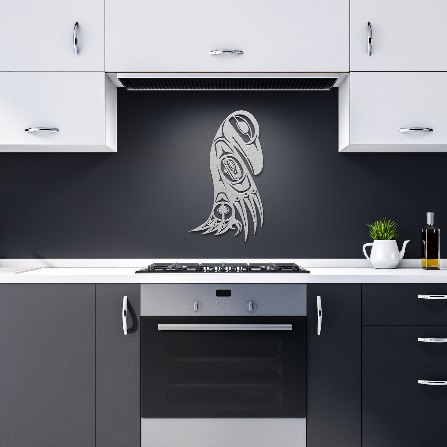 Northwest_Tribal_Raven_Totem_Pole_Metal__Silver_Dark_Kitchen_Mockup.png