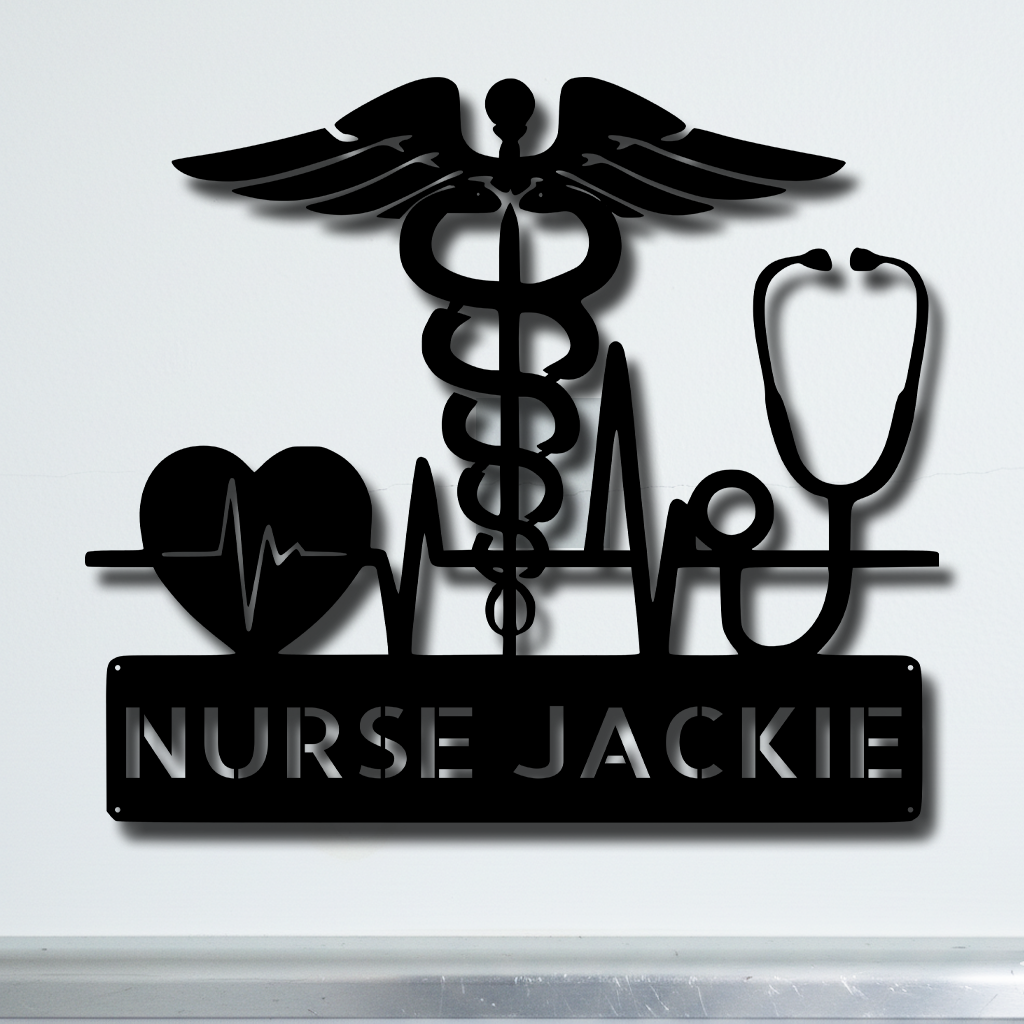 custom doctor metal name sign