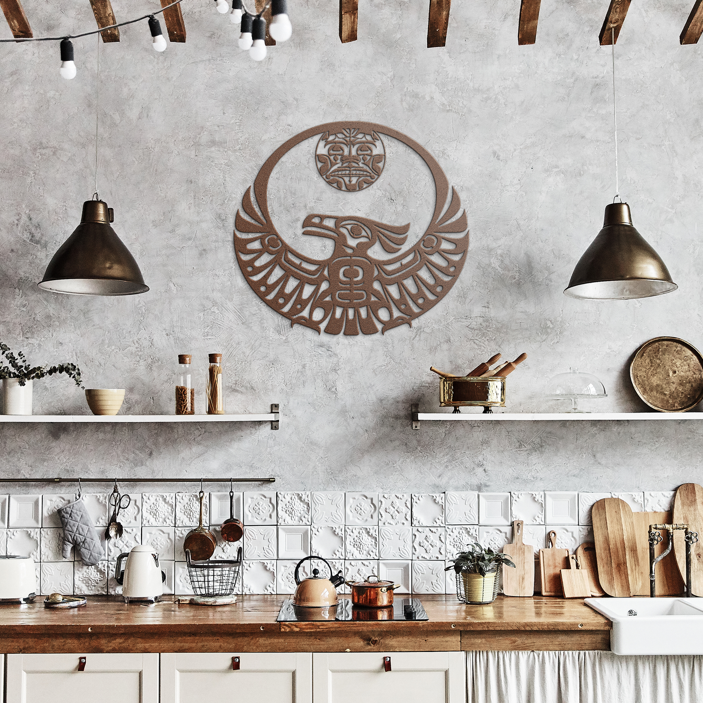 Pacific_Northwest_Thunderbird_Metal_Sign_Copper_Rustic_Kitchen_Mockup.png