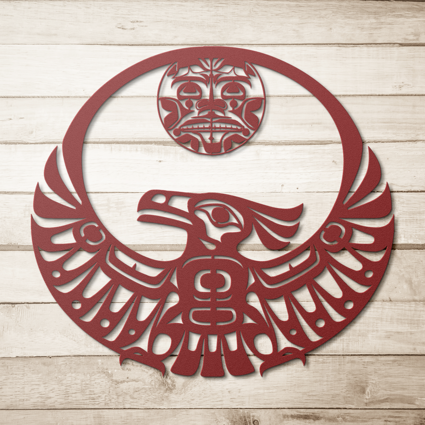 Native American Haida Thunderbird steel sign