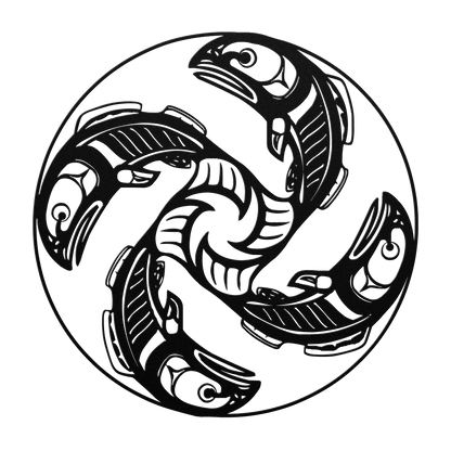 Coastal cabin steel fish sign