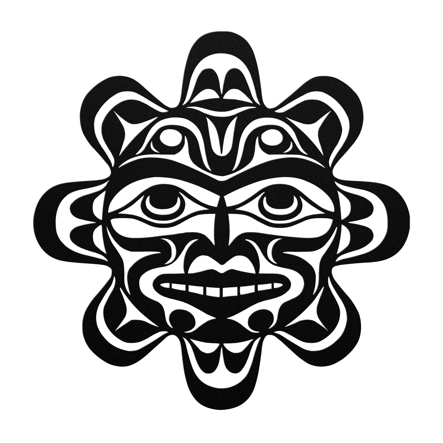 Native American style steel sun symbol