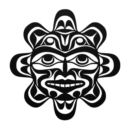 Native American style steel sun symbol