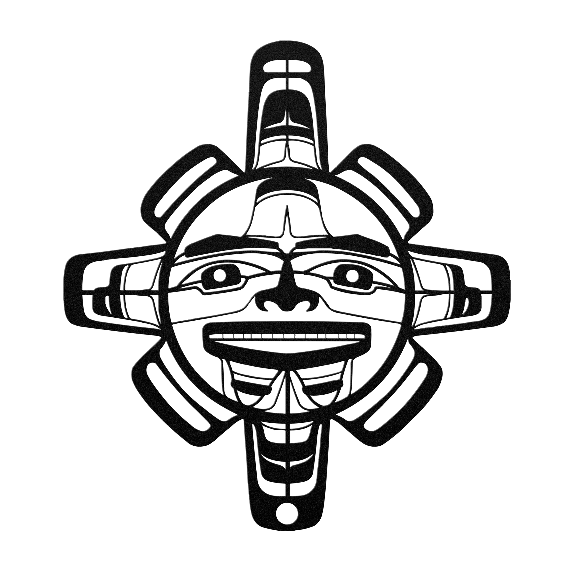 Native American style steel sun symbol