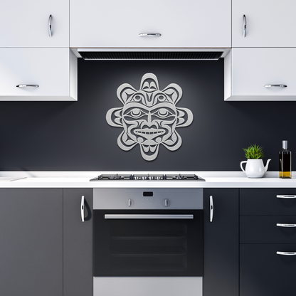 Pacific_Northwest_Tribal_Sun_Metal_Sign__Silver_Dark_Kitchen_Mockup.png
