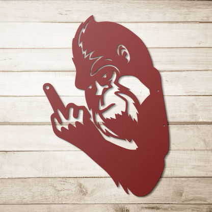 Peek-a-Boo_Flipping_Off_Bigfoot_Metal_Si_Red_Simple_Wood_BKGD_Mockup.png
