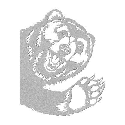 wildlife bear wall art steel