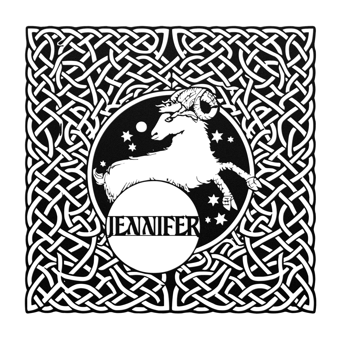 personalized aries zodiac decor