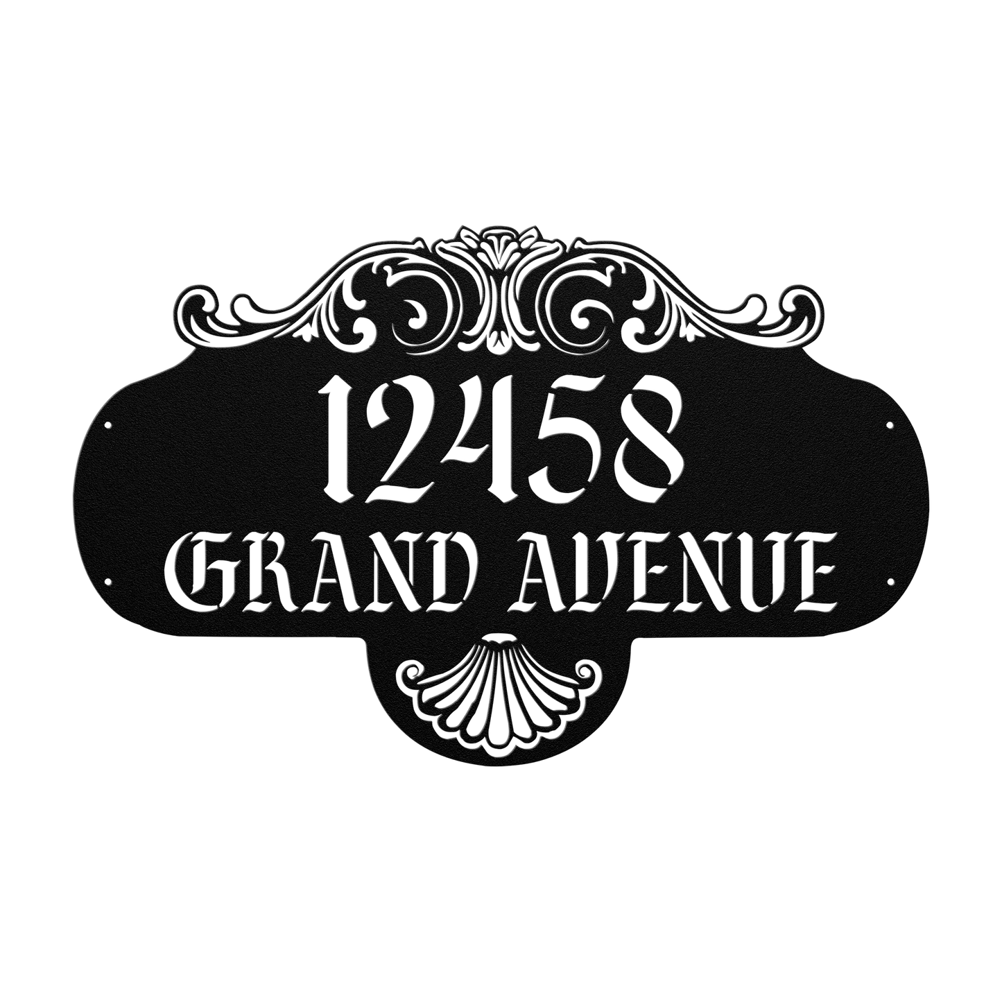 Elegant outdoor Art Nouveau number sign